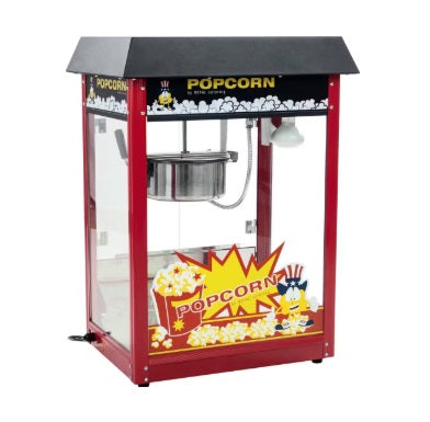 Royal Catering Macchina per i pop-corn - Tetto in color nero