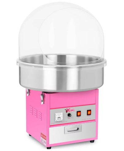 Royal Catering Macchina per zucchero filato con paraschizzi - 52 cm
